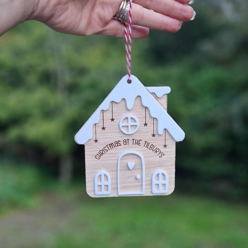 Wooden Gingerbread House- Personalised