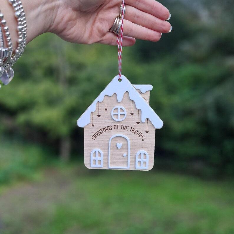 Wooden Gingerbread House- Personalised