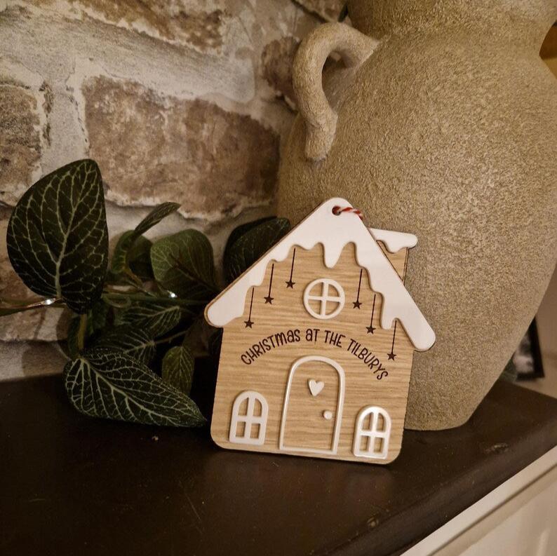 Wooden Gingerbread House- Personalised