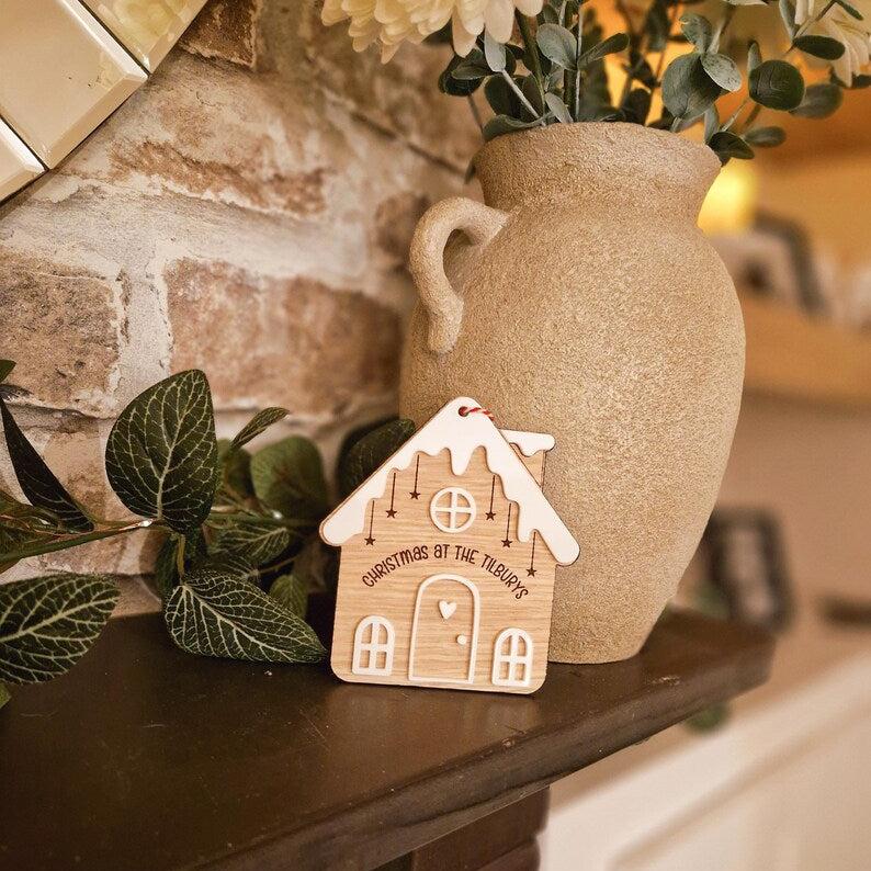 Wooden Gingerbread House- Personalised