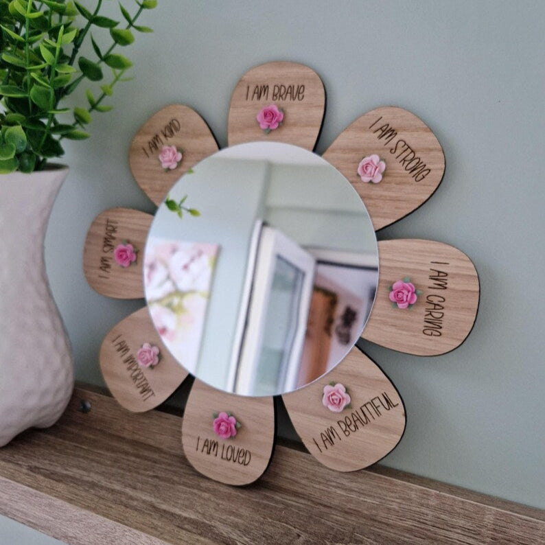 Flower Mirror- Affirmations