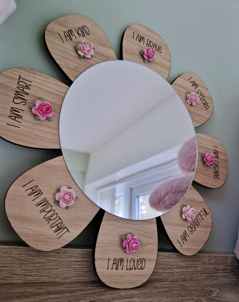 Flower Mirror- Affirmations