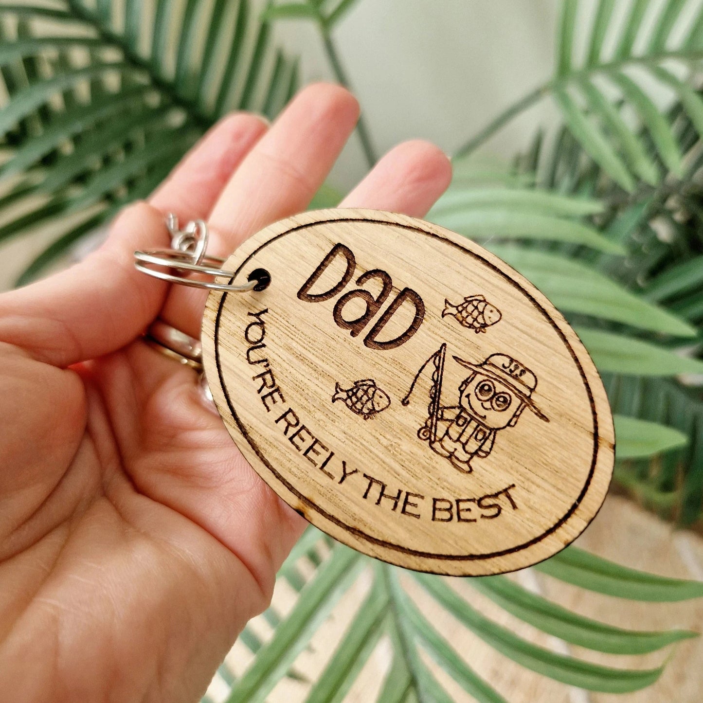 'Dad You're reely the best' Keyring