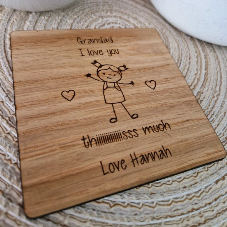 Grandad I love you this much Coaster