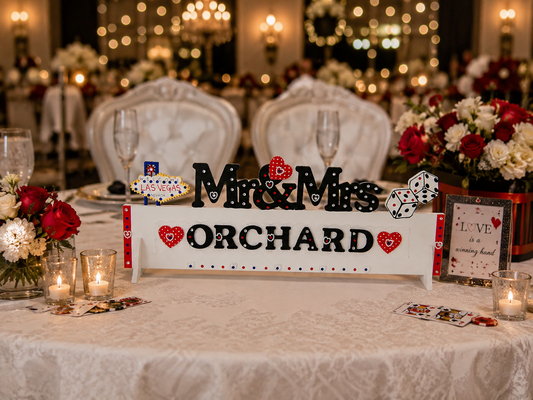 Personalised Mr&Mrs Wedding Sign 'Vegas Baby'