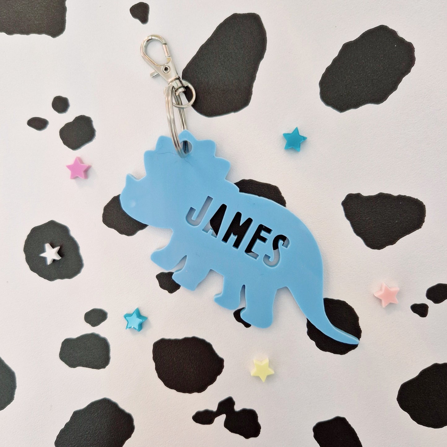 Dinosaur Personalised Acrylic Keyring