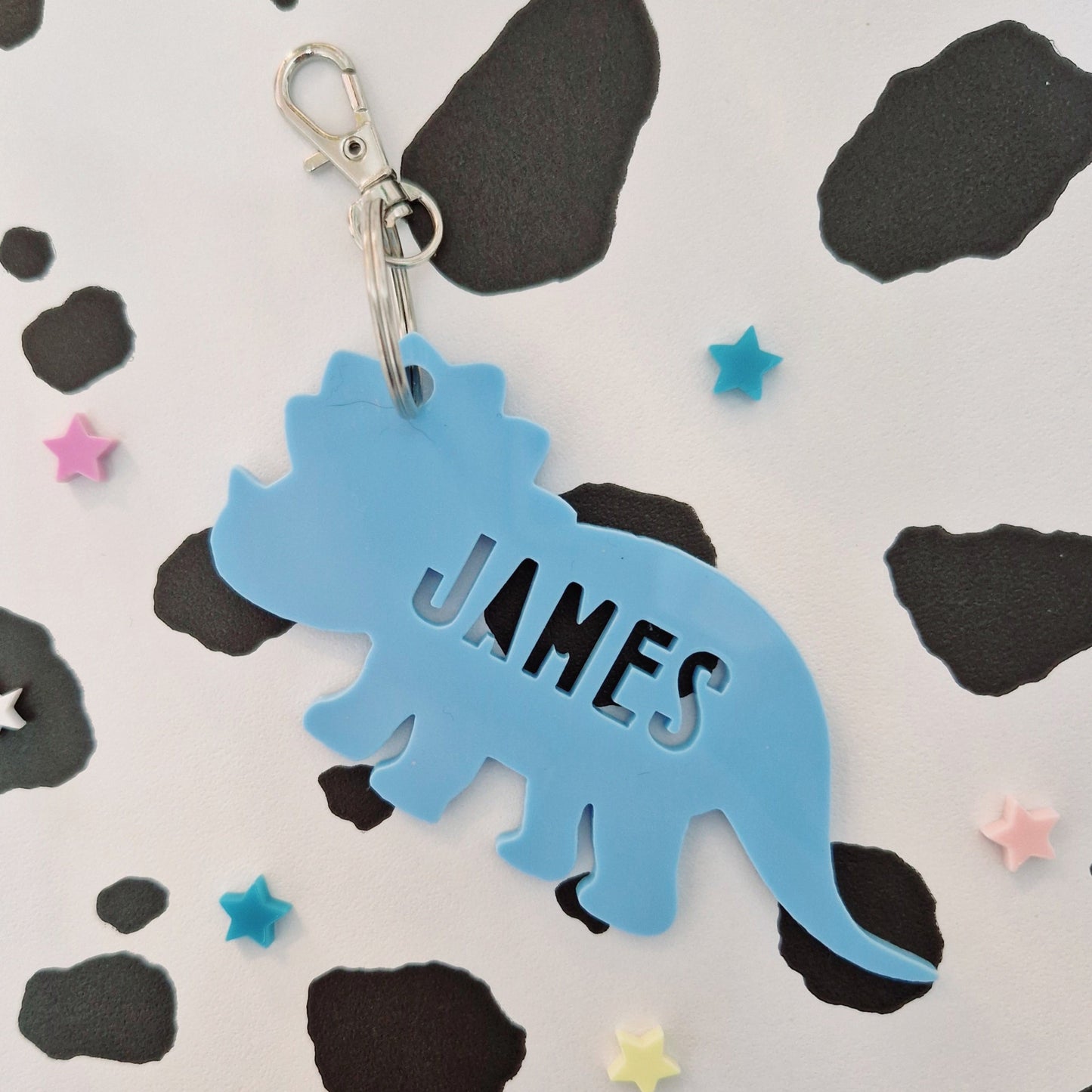 Dinosaur Personalised Acrylic Keyring