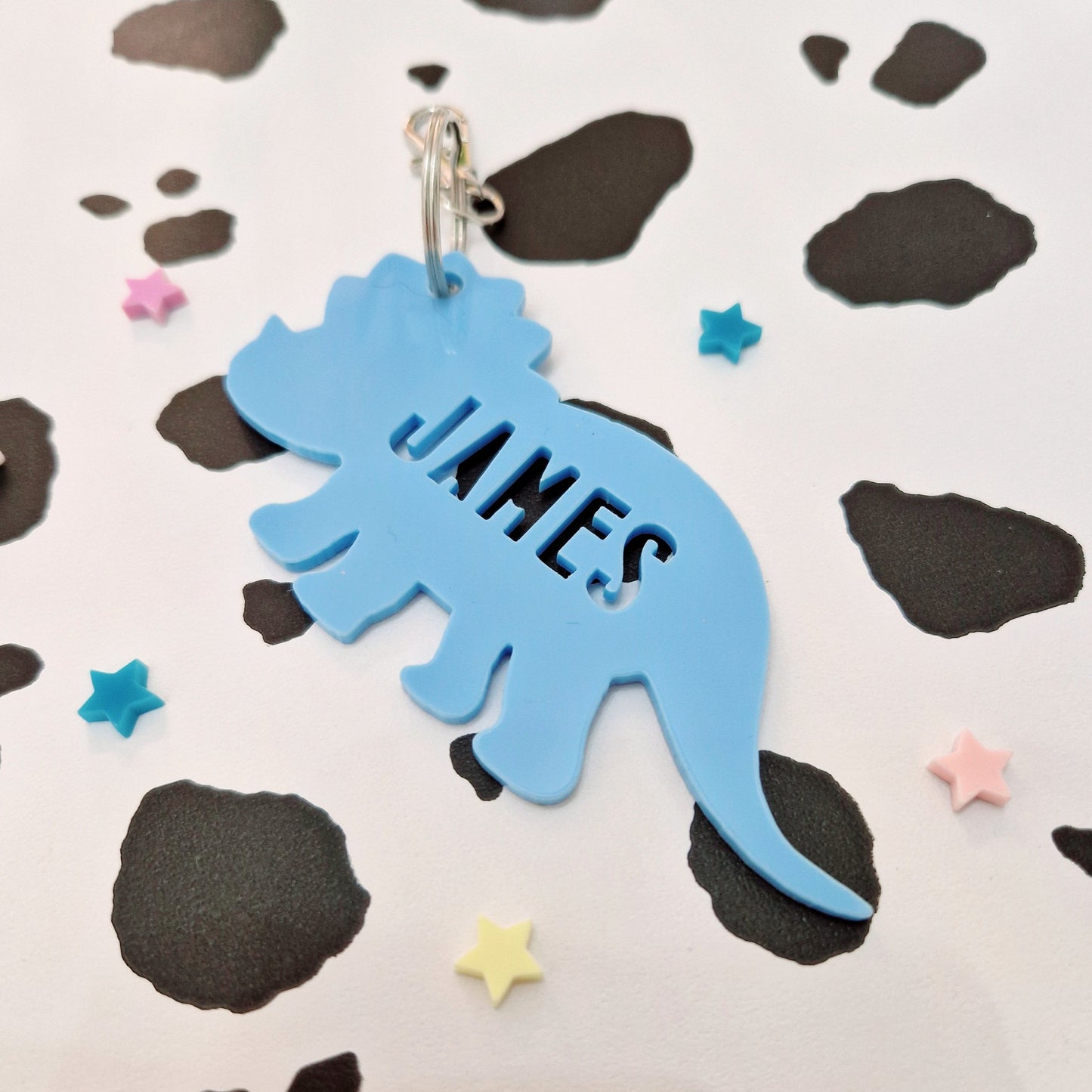 Dinosaur Personalised Acrylic Keyring