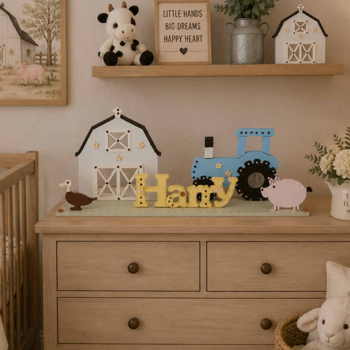 Childrens Name Sign 'Farmyard Friends'
