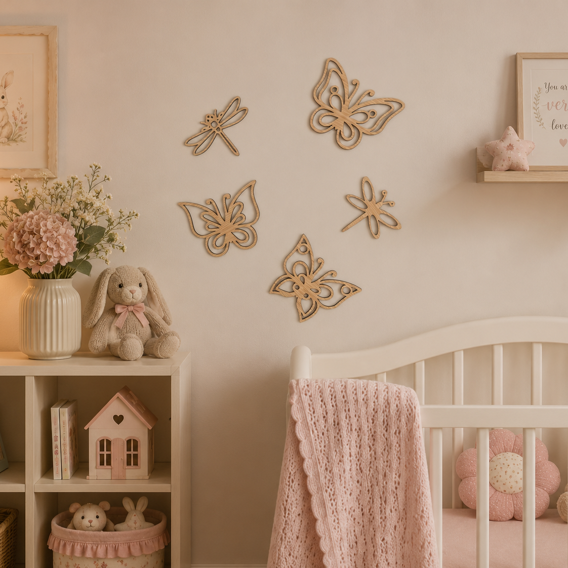 Oak Butterfly Wall Decorations