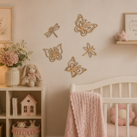 Oak Butterfly Wall Decorations