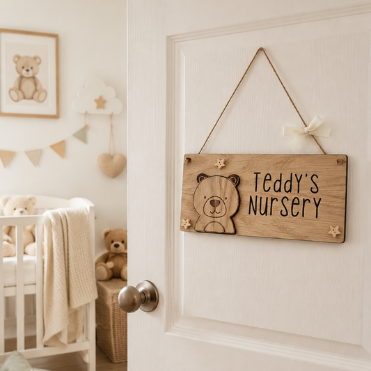 Teddy Bear Nursery Door Sign