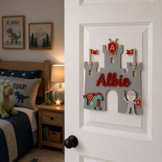 Knight & Dragon Castle Door Sign