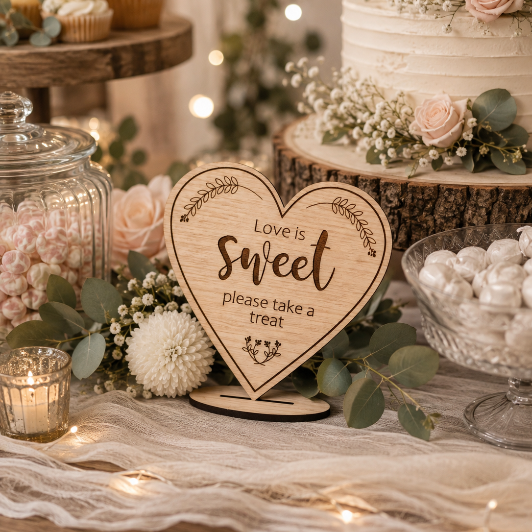 Love is Sweet please take a treat Wedding Sign