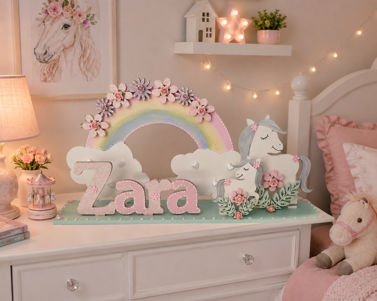 Children's Name Sign 'Ponies'