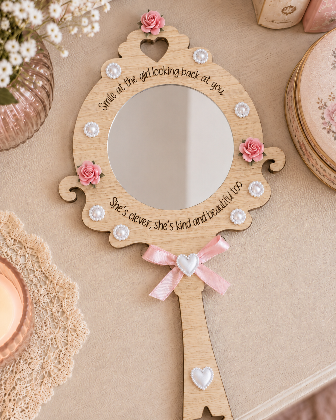 Girl's Handheld Princess Mirror
