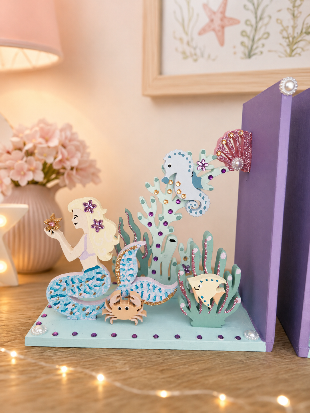 Mermaid Personalised Bookends