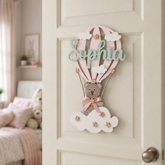 Hot Air Balloon Name Sign