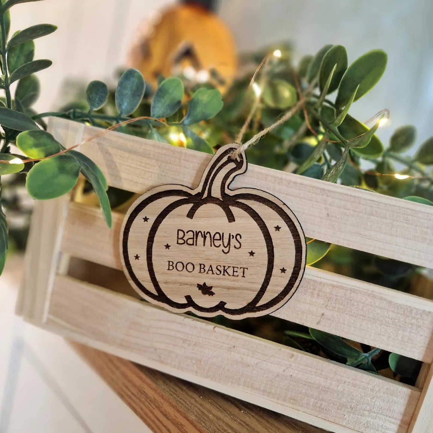 Boo Basket Pumpkin Tag - Personalised