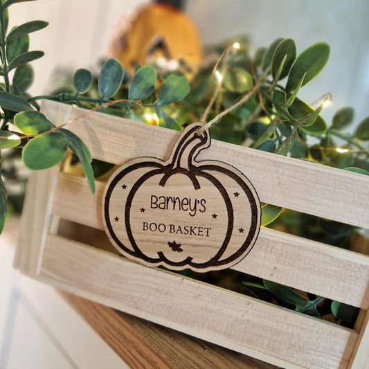 Boo Basket Pumpkin Tag - Personalised