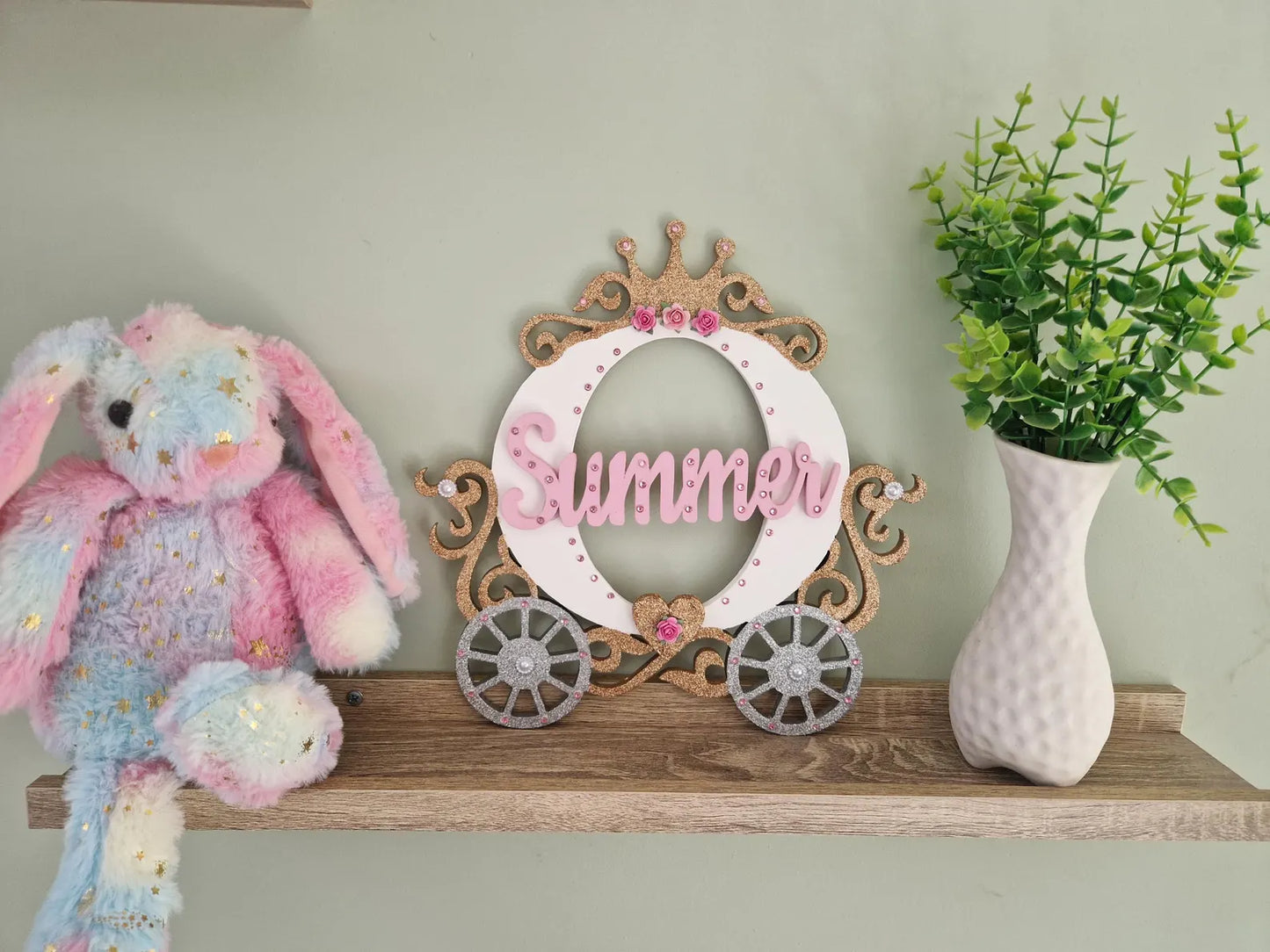 Princess Carriage Name Sign - Personalised