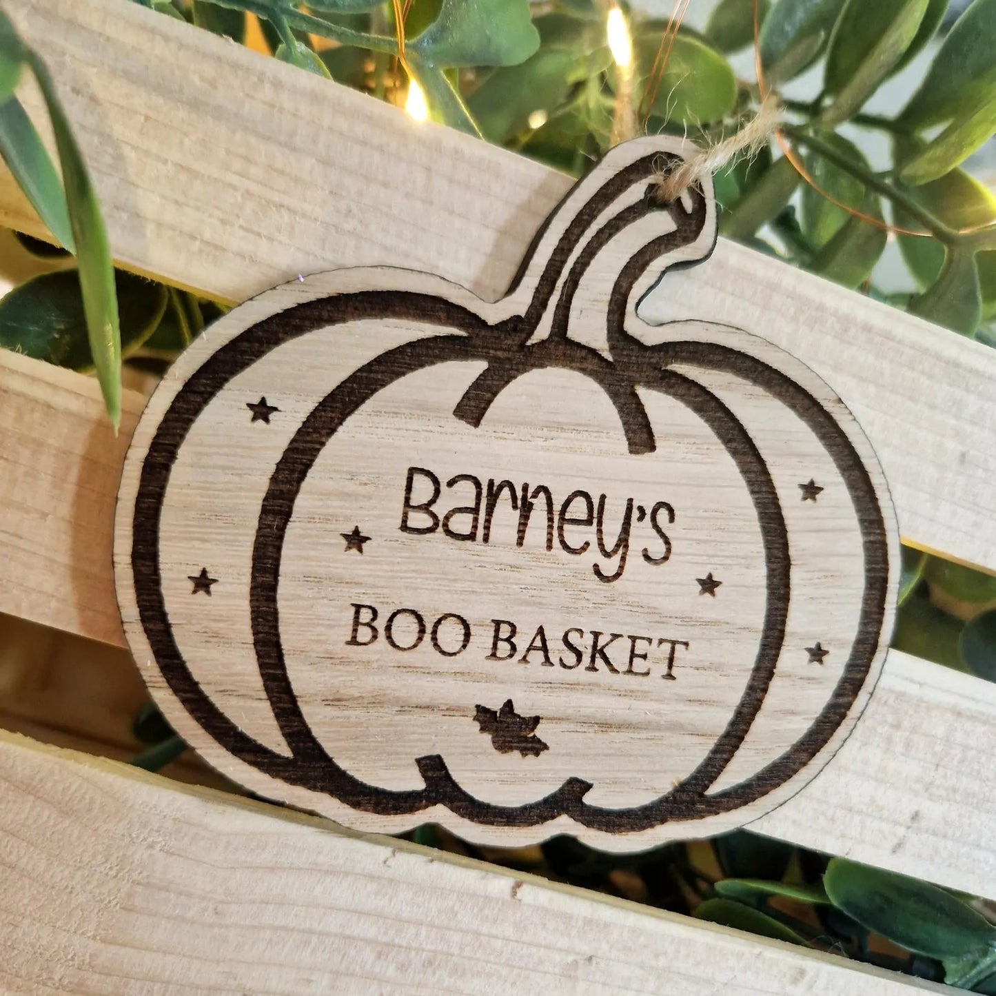 Boo Basket Pumpkin Tag - Personalised