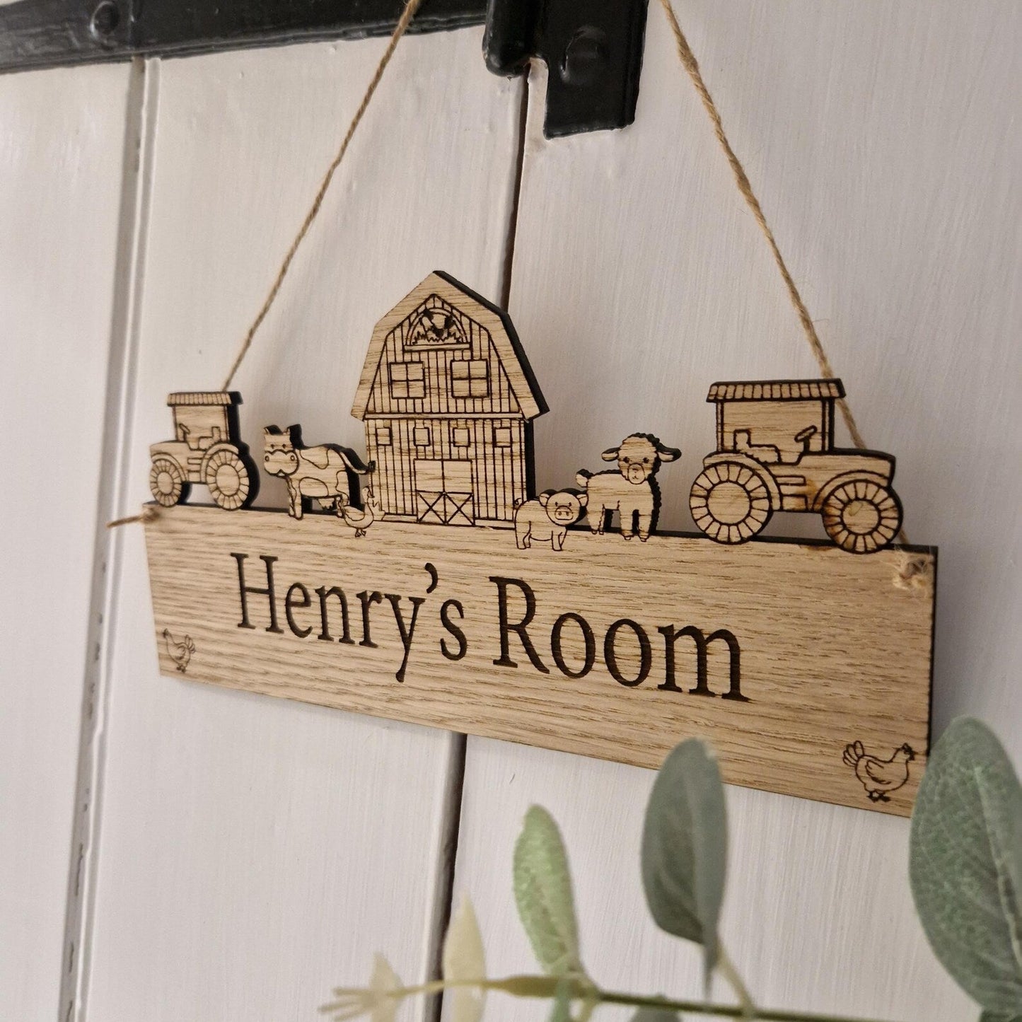 Personalised Farmyard Nursery Door Sign