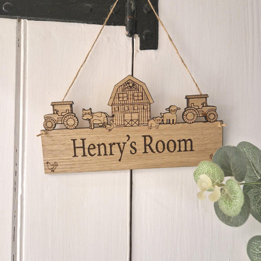 Personalised Farmyard Nursery Door Sign