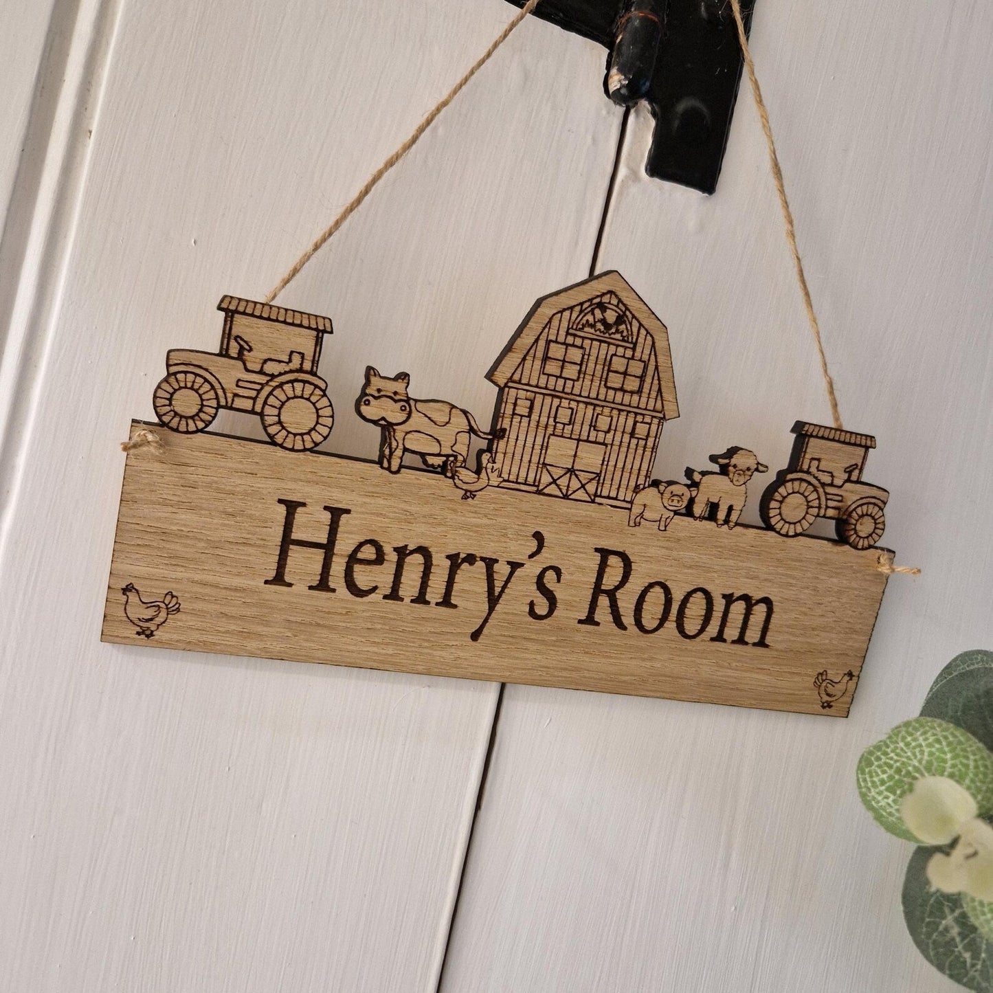 Personalised Farmyard Nursery Door Sign