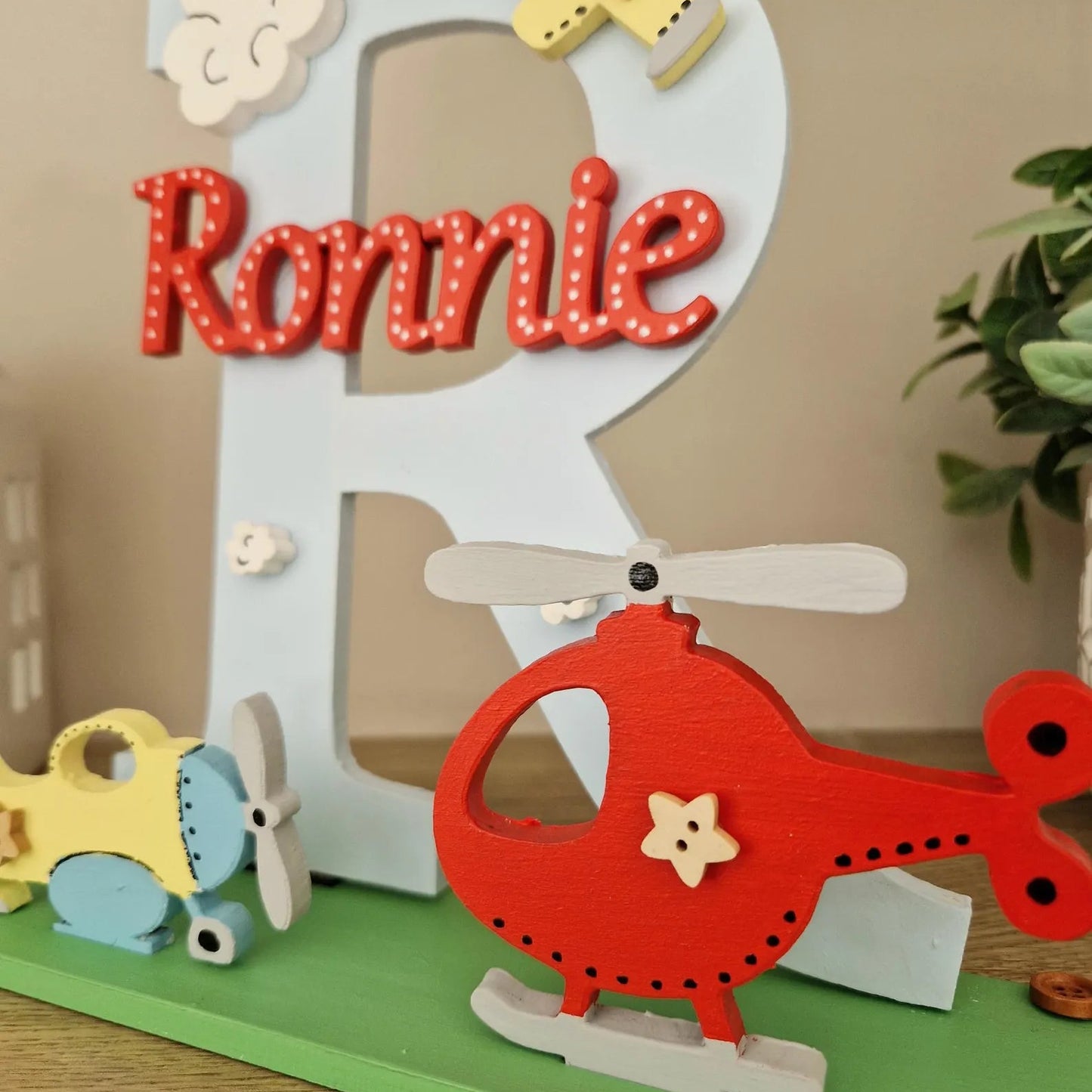 Wooden Nursery Letter- Fly with Me