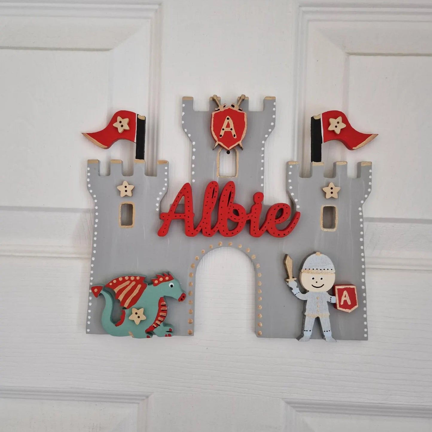 Knight & Dragon Castle Door Sign