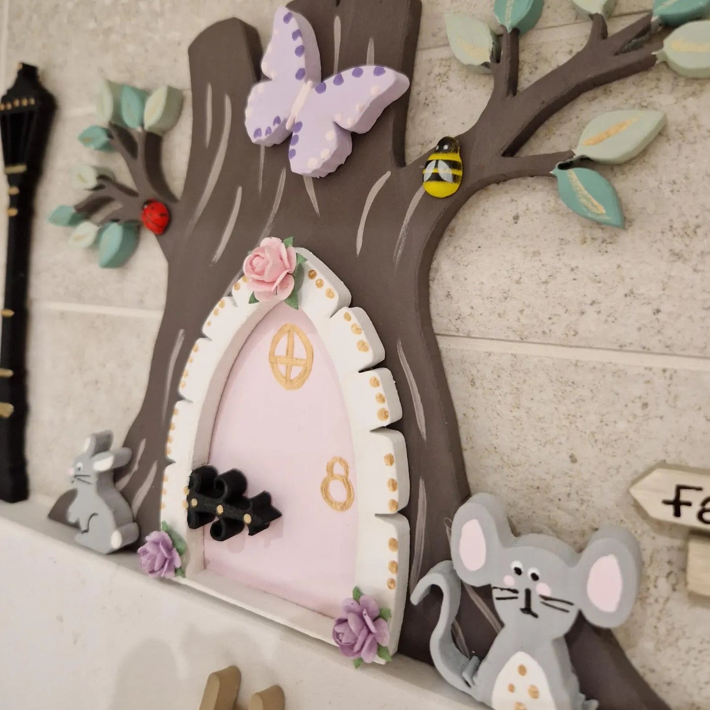 Whimsical Fairy Door Tree Trunk