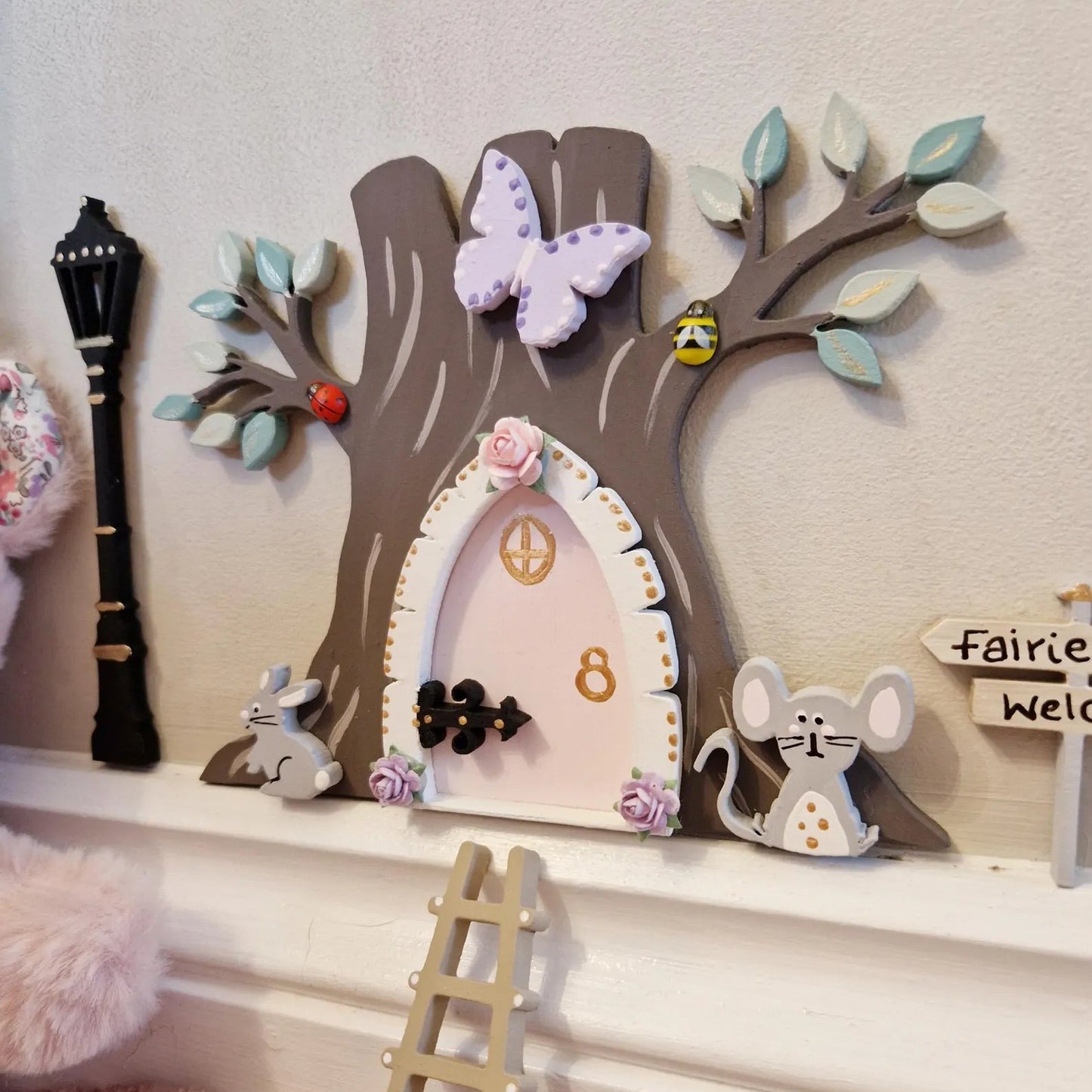 Whimsical Fairy Door Tree Trunk