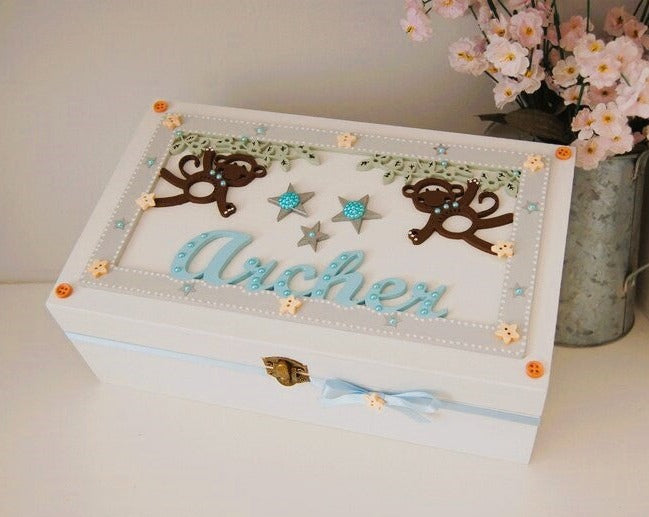 Baby Boy Memory Box 'Little Monkey'