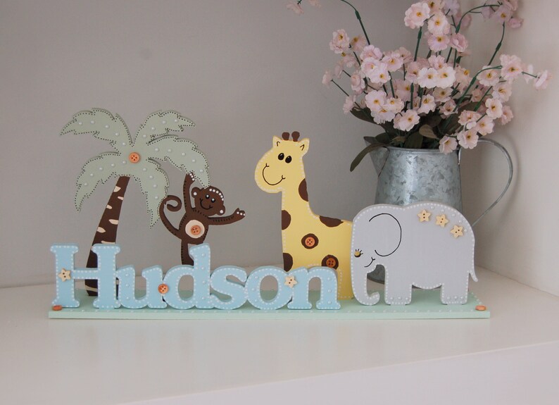 Childrens Name Sign 'Jungle Friends'