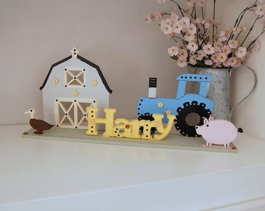 Cute Farmyard Personalised Childrens Name Sign