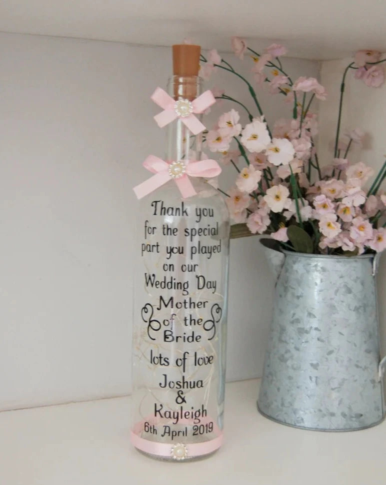 Light up Bottle 'Mother of the Bride/Groom'