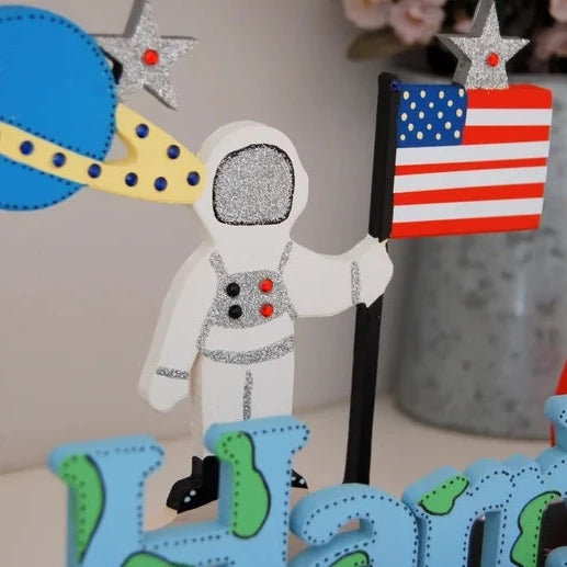 Children's Name Sign 'Space Explorer'