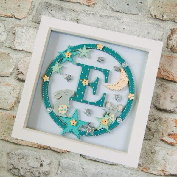 Framed Initial Art 'The Night Sky'