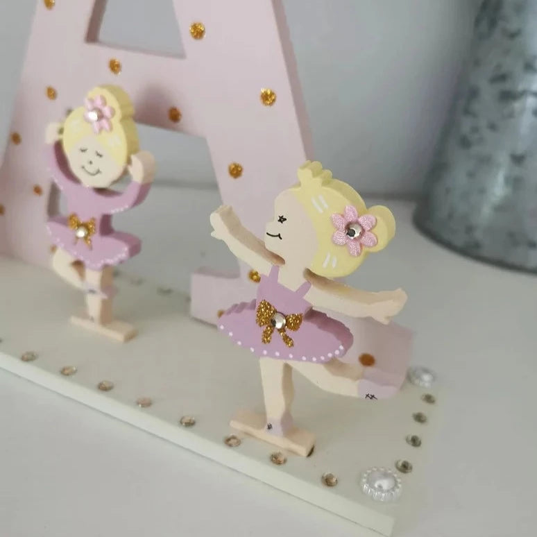 Nursery Wooden Letter 'Ballerina'