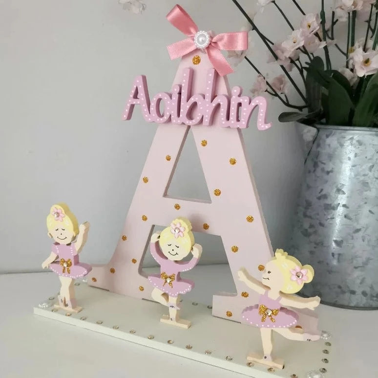 Nursery Wooden Letter 'Ballerina'