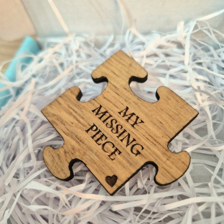 'My Missing Piece' Wooden Puzzle Piece