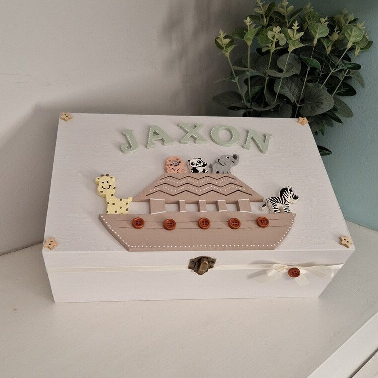 New Baby Keepsake Box 'Noah's Ark'